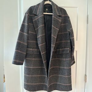 House of Harlow 1960 Gray Plaid Coat